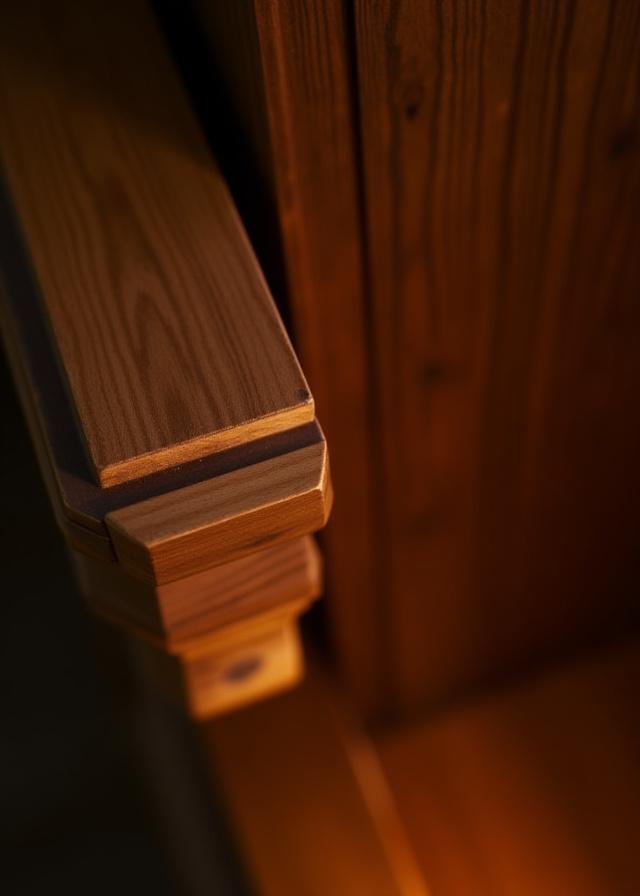 Bespoke wood furniture detail